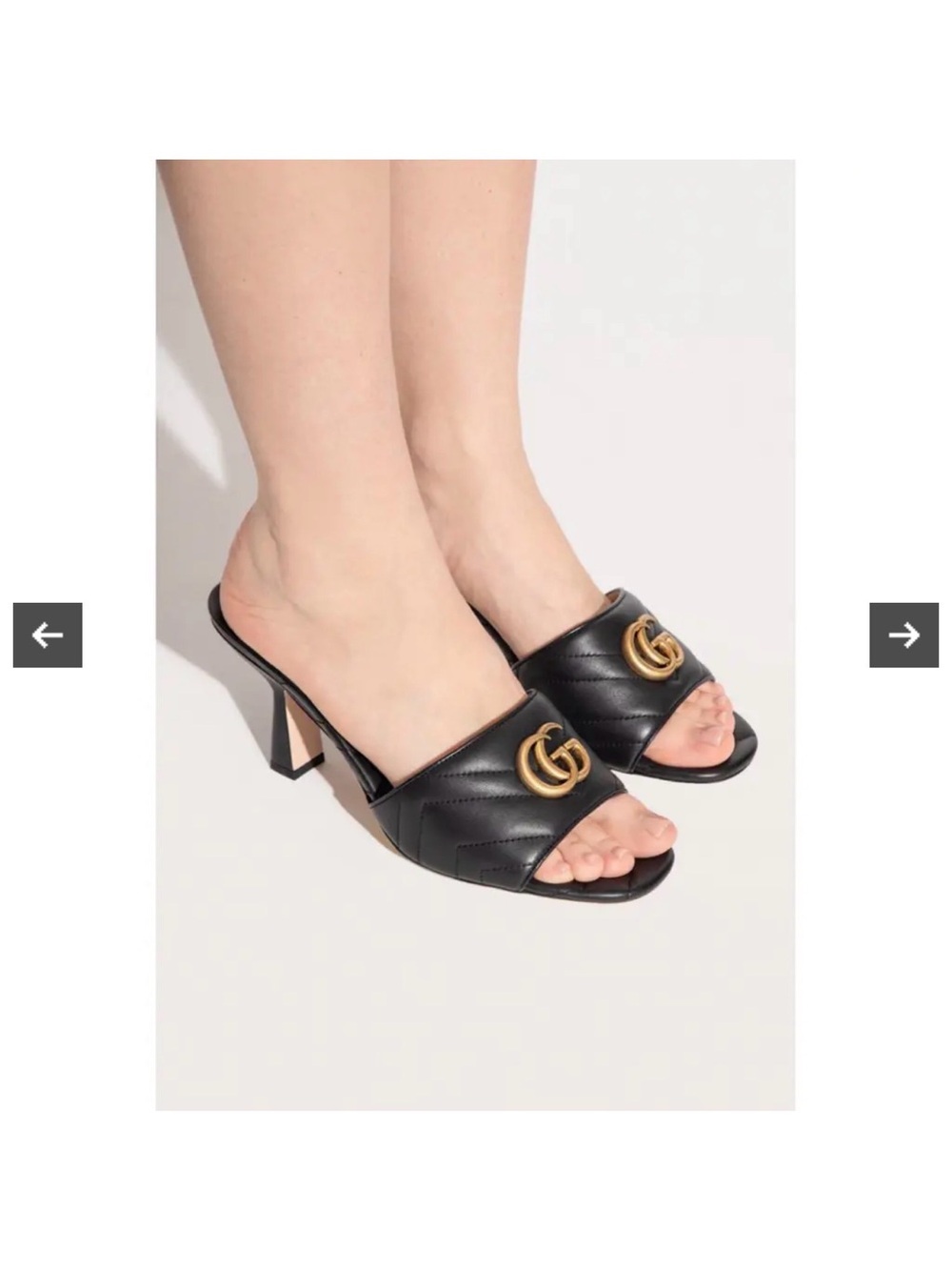 Gucci Black Marmont leather heels
